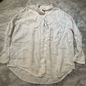 long sleeve linen shirt 🤍